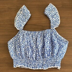 Floral Blue Women's Top